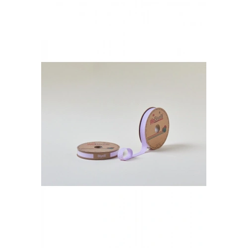 Biye Çizgili Katlı C07 Lila 2 cm 25 Metre %65 Koton %35 Polyester