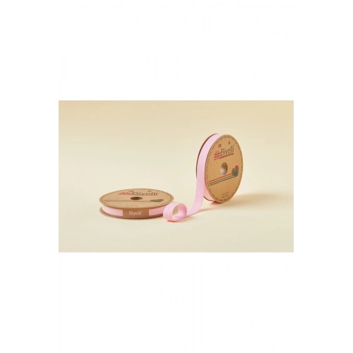 Biye Koton Katlı D08 Pembe 2 Cm 25 Metre %65 Koton %35 Polyester