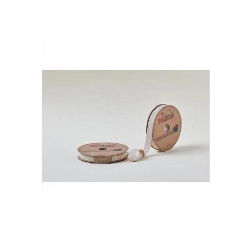 Biye Koton Katlı D18 Bej 2 cm 25 Metre %65 Koton %35 Polyester