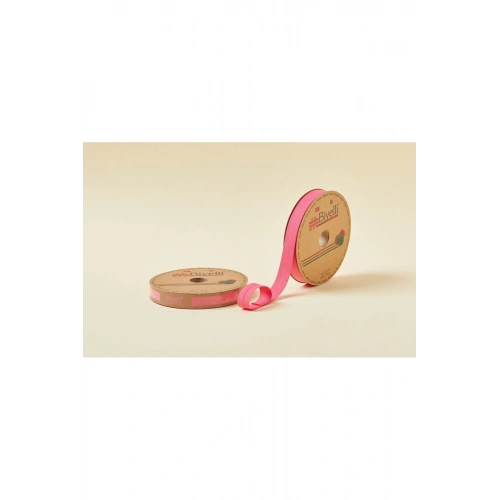 Biye Koton Katlı D24 Fuşya 2 cm 25 Metre %65 Koton %35 Polyester