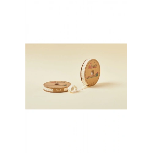 Biye Puanlı Katlı B04 Sarı 2 Cm 25 Metre %65 Koton %35 Polyester