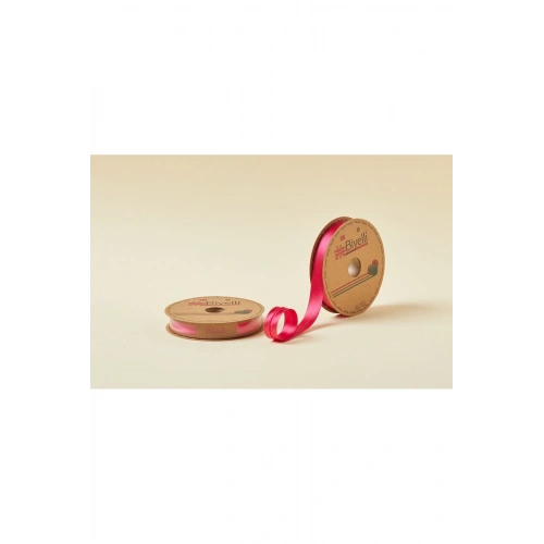 Biye Saten Katlı 008 Fuşya 2 Cm 25 Metre %100 Polyester