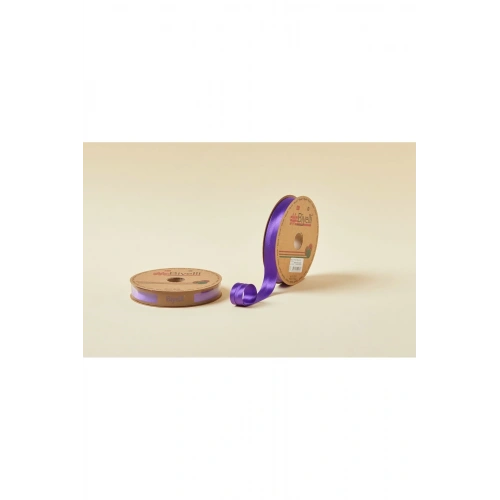 Biye Saten Katlı 032 Mor 2 cm 25 Metre %100 Polyester