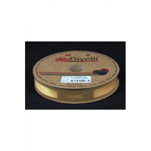 Biye Saten Katlı 034 Sarı 2 Cm 25 Metre %100 Polyester