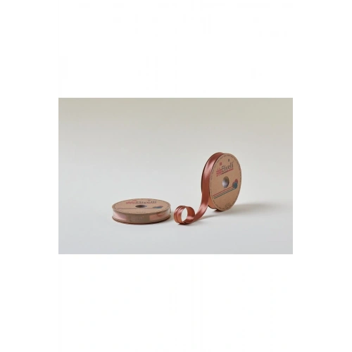 Biye Saten Katlı 064 Kahverengi 2 cm 25 Metre %100 Polyester