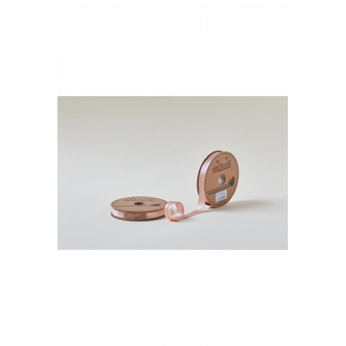 Biye Saten Katlı 065 Somon 2 cm 25 Metre %100 Polyester