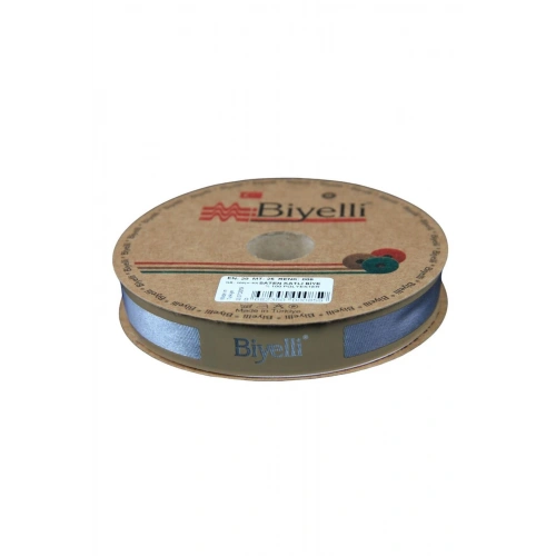 Biye Saten Katlı 086 Gri 2 Cm 25 Metre %100 Polyester