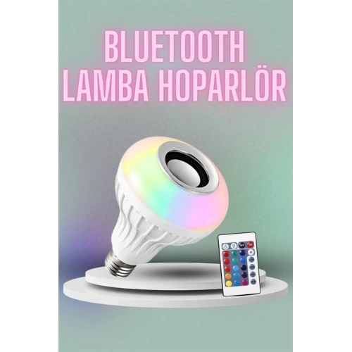 Bluetooth Hoparlörlü Renkli Led Ampul E27 Duy Tipi 12w