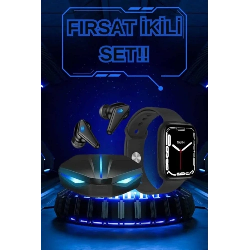 Bluetooth Kulaklık Ve Akıllı Saat İkili Set Modern Tasarım