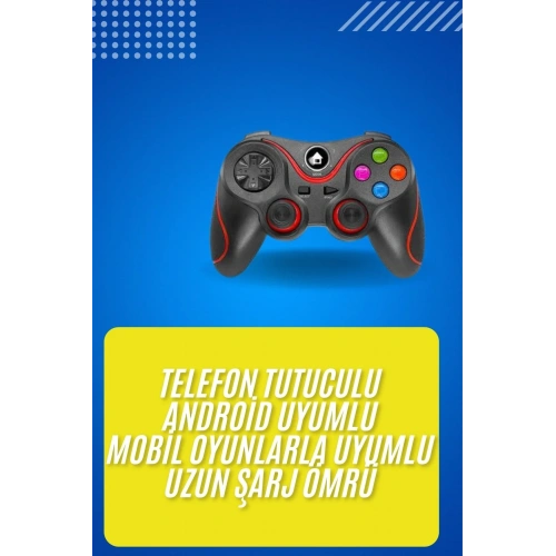 Bluetooth Oyun Kolu Kablosuz Gamepad Android Uyumlu