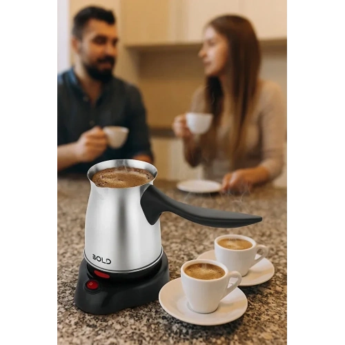 Bold Elektrikli Türk Kahve Pişirme Makinesi Inox Paslanmaz Çelik Cezve (5365)