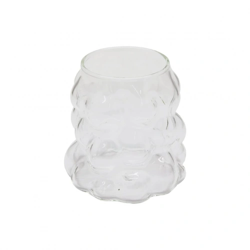 BONCUKLU - BOĞUMLU CAM BARDAK 340ML KAHVE - SUNUM - MEŞRUBAT (5365)