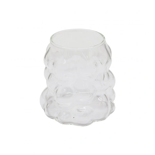 BONCUKLU - BOĞUMLU CAM BARDAK 340ML KAHVE - SUNUM - MEŞRUBAT (5365)