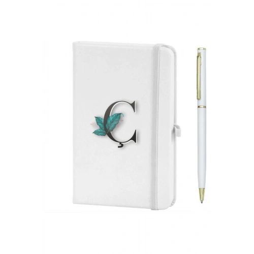 Ç Harfi Çiçek Baskılı Defter