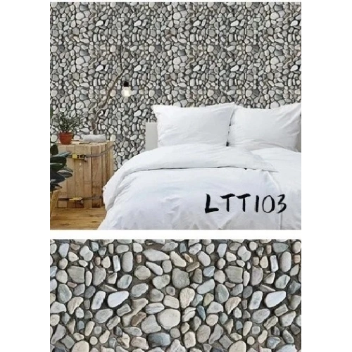 Çakıl Taşı Desenli Yapışkanlı Kaplama Kağıdı Büyük Boy 3 Metre