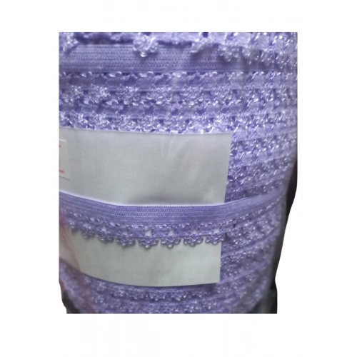 Çamaşır Lastiği Dantelli 1 Cm 1 Metre Lila