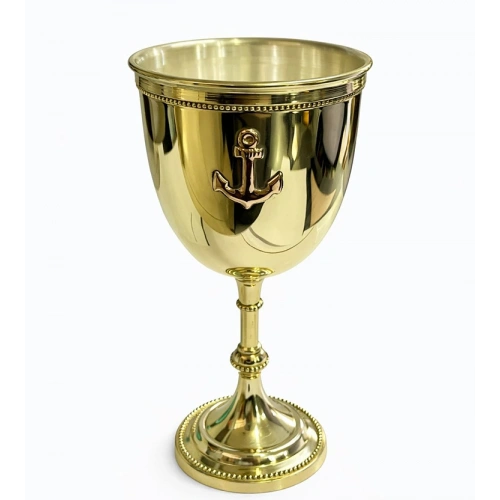 Çapa Desenli Pirinç Kadeh Bardak