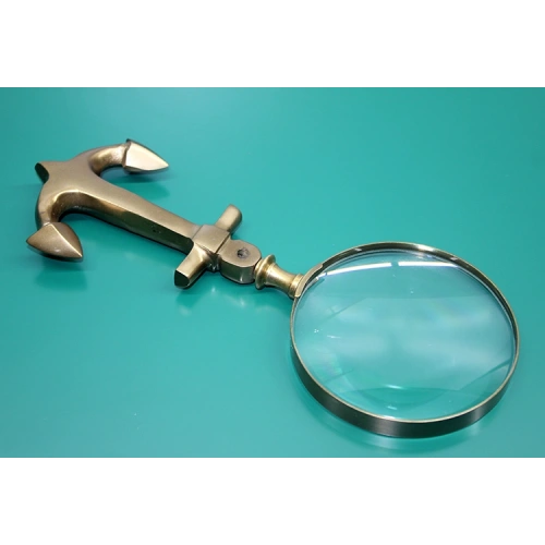 Çapa Tasarım Saplı Pirinç Büyüteç