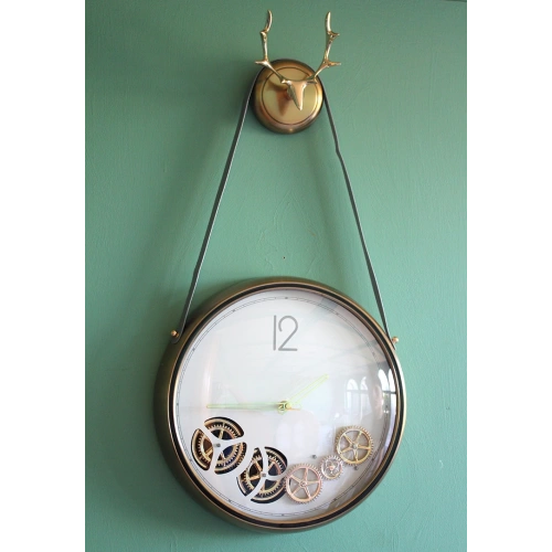 Gear Deer Wall Clock
