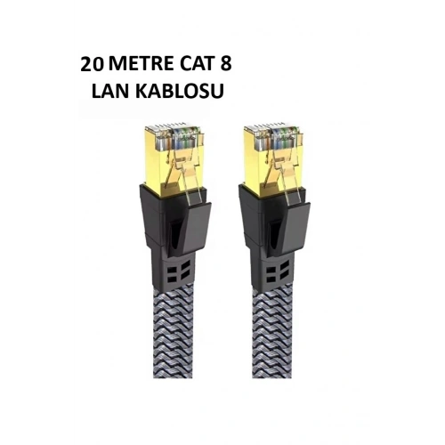 Cat 8 LAN Kablosu –Ethernet Kablosu Örgü Kaplama, Yüksek Hızlı
