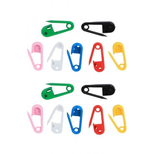 Çengelli İğne Plastik Renkli 10 Adet 2 Cm