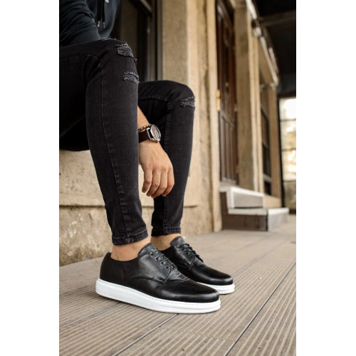 CH003 DBT Classic Leather Mens Shoes BLACK