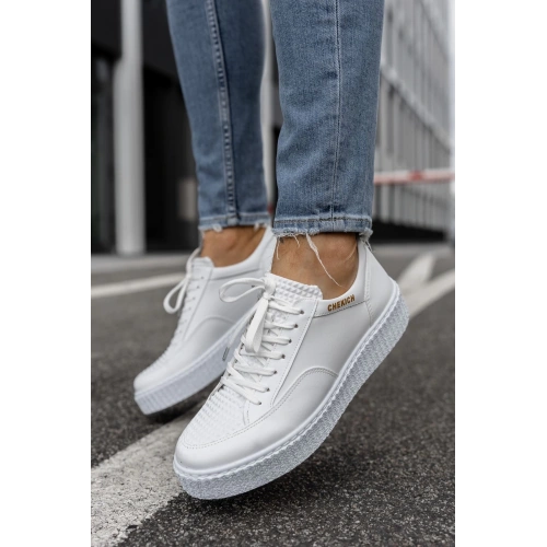 CH017 FBT Pyramid Mens Shoes WHITE