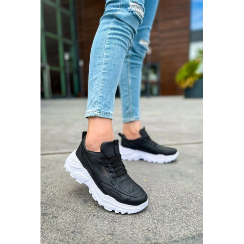 CH089 CBT Low Top Lace Up Mens Shoes BLACK