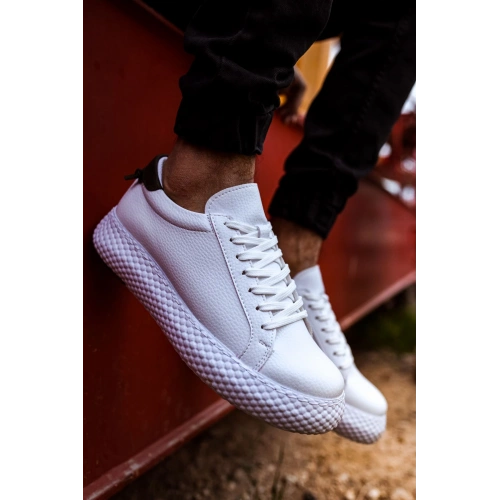 CH107 CBT Mens Felibord Shoes WHITE / BEIGE