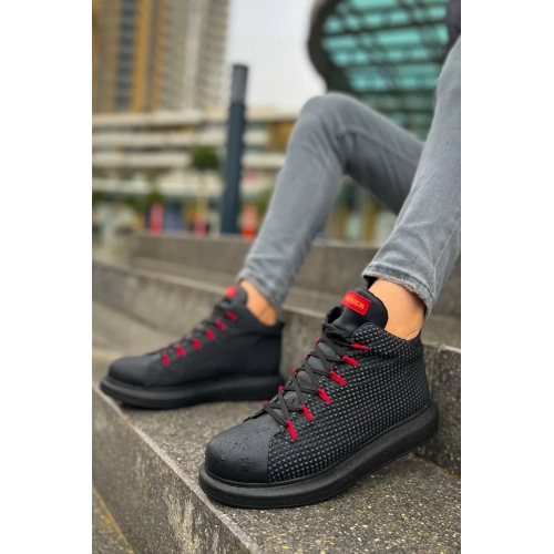 CH111 GST Milano Mens Boots BLACK/RED