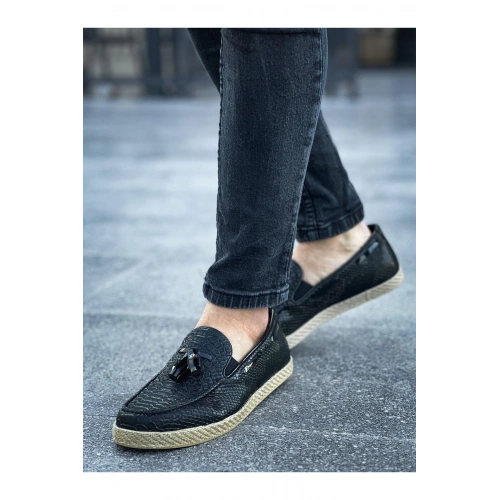 CH141 HT Croco Mens Shoes BLACK