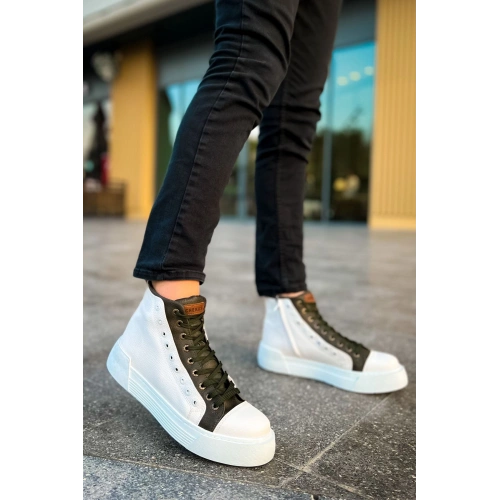 CH167 GBT Blazer Mens Boots WHITE / BROWN