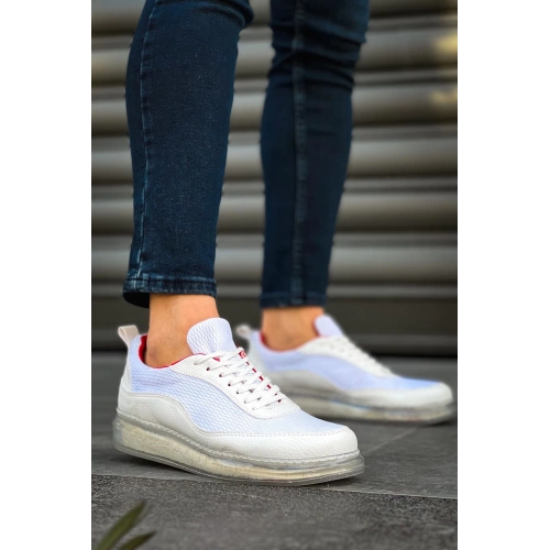 CH181 - RRT İpekyol  Erkek Ayakkabı BEYAZ / KIRMIZI