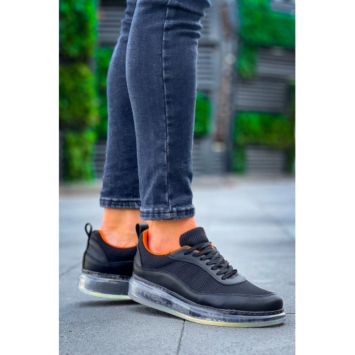 CH181 - RRT İpekyol  Erkek Ayakkabı SIYAH - TURUNCU