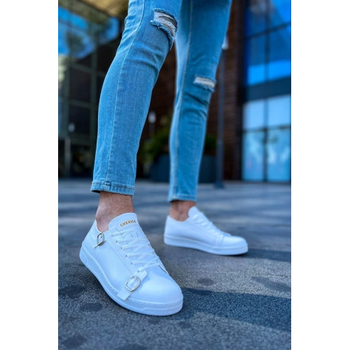 CH191 - CBT Side Buckle Erkek Ayakkabı BEYAZ