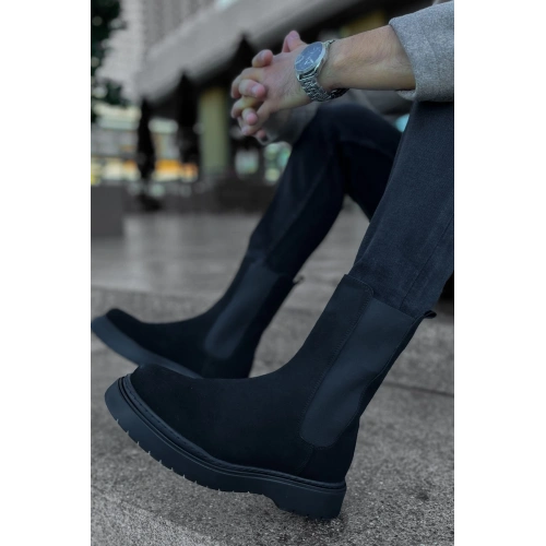 CH223 SRT Alaska Suede Mens Boot BLACK