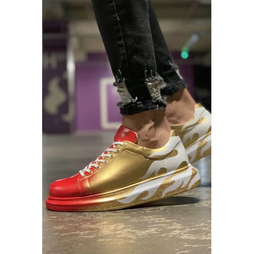 CH254 - CBT Pittura Erkek Ayakkabı 413 ALV KIRMIZI / ALTIN