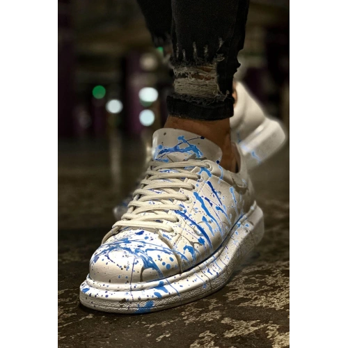 CH254 - CBT Pittura Erkek Ayakkabı 416 MAVI PÜSKÜRTME