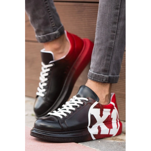 CH254 - CBT Pittura Erkek Ayakkabı 445 SIYAH / KIRMIZI X1