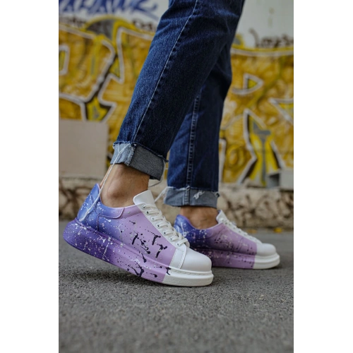 CH254 - CBT Pittura Erkek Ayakkabı 447 BEYAZ / MOR