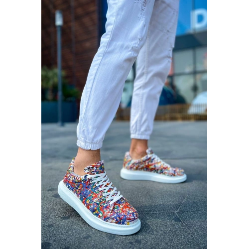 CH254 - CBT Pittura Erkek Ayakkabı 537 CRAZY SPLUSH BEYAZ