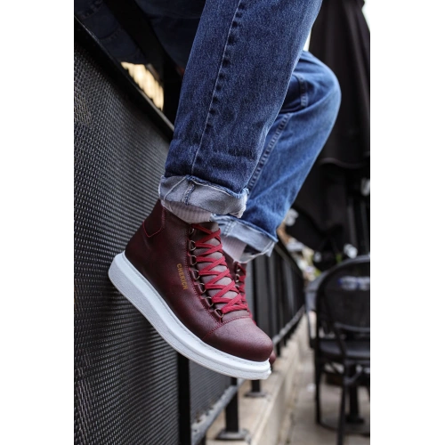 CH258 CBT Rome Mens Boots BURGUNDY