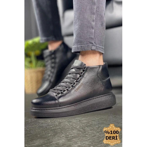 CH258 - CST Roma Deri Erkek Bot SIYAH