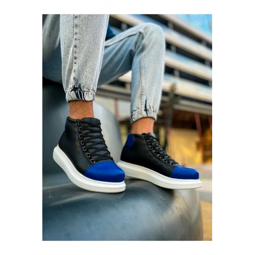 CH258 GBT Rome Colourful Mens Boot BLACK/SAX BLUE