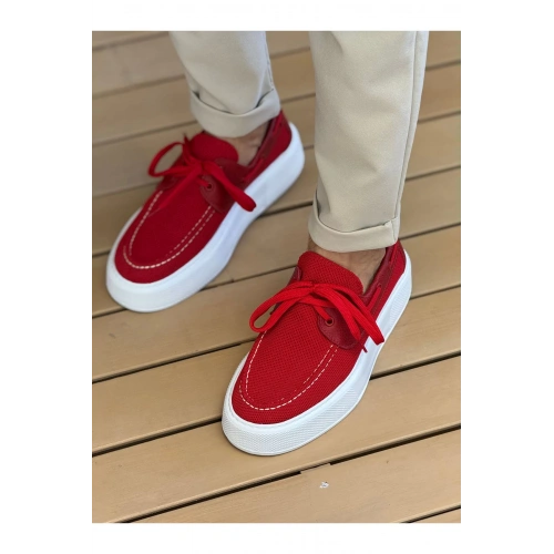 CH2602 - Triko Erkek Ayakkabı KIRMIZI