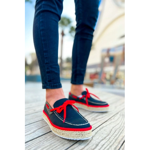 CH311 Espadril Mens Shoes BLACK - RED