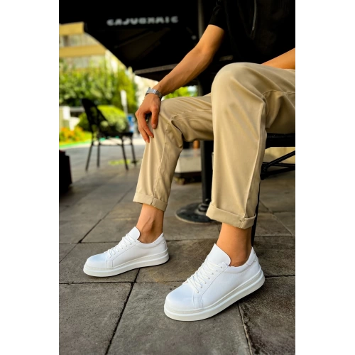 CH979 Santoni CRT Mens Sports Shoes WHITE