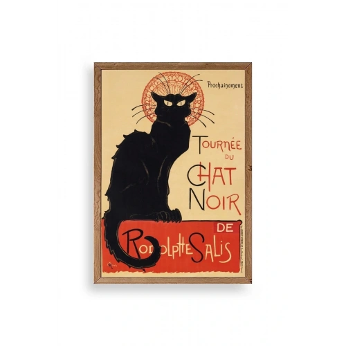 Chat Noir Ahşap Çerçeveli Tablo 23 x 30