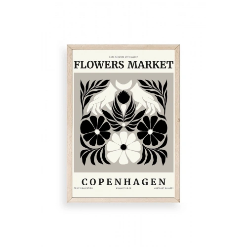 Çiçek Ahşap Çerçeveli Tablo 17 x 23