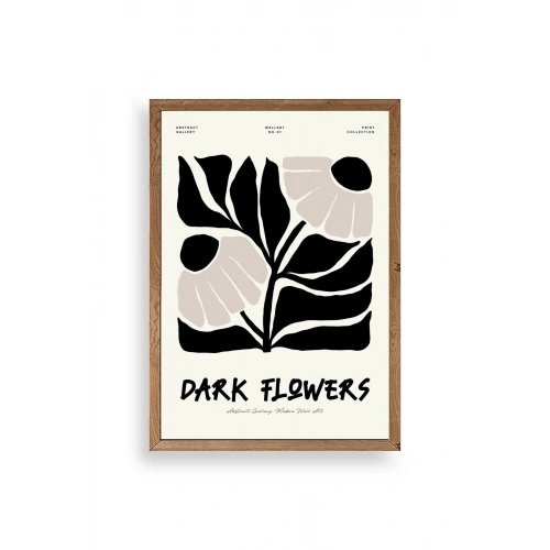 Çiçek Ahşap Çerçeveli Tablo 17 x 23